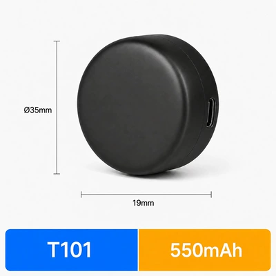 4G Beidou GPS Locator, Vehicle-Mounted, Strong Magnetic, No Installation Required, Anti-Loss Tracking Device for People, Pets, and Items (GPS Locator) - t101-round-model-550mah