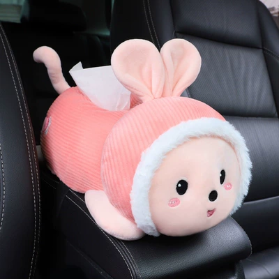 Car tissue box/set Armrest Hanging Creative Cartoon - soft-cute-rabbit