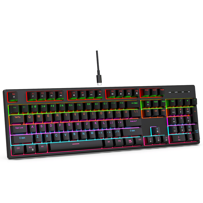 真 � � メカニカルキーボードソース工場rgbゲーム青軸防塵防水104キー競技金属キーボード卸売り|undefined