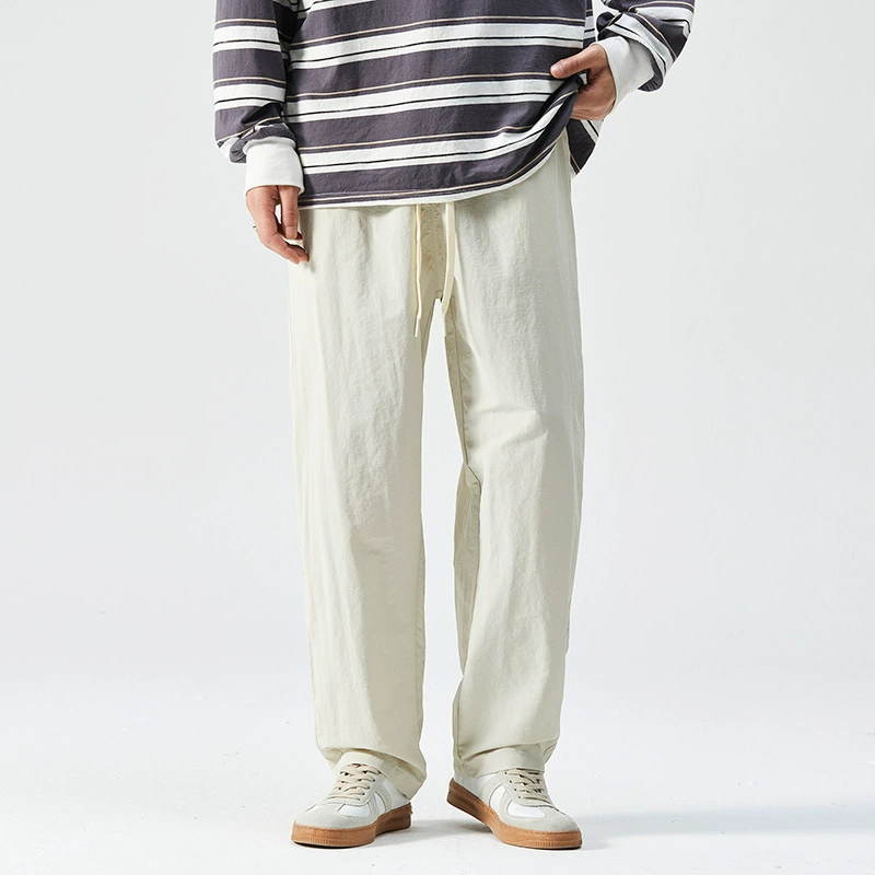 Весенние и осенние новые мужские повседневные брюки прямые брюки мужские спортивные штаны моды дикие повседневные брюки сплошной цвет