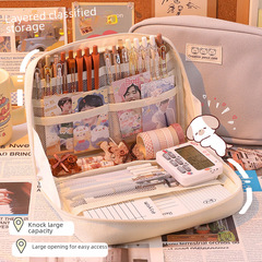 Pen bag with an Instagram style, niche, highly spacious, high-end, minimalist design stationery box for primary school students, good quality, large capacity, wholesale