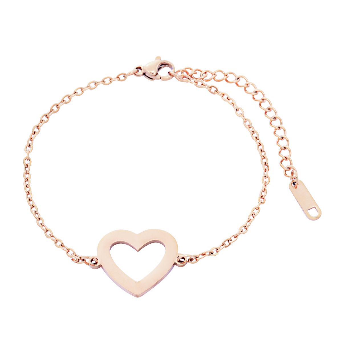 Casual Occasion 304 Stainless Steel Material Lady Heart Shape 304 Stainless Steel Bracelets In Bulk