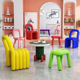 椅子北欧ins法国设计师创意网红凳子休闲个性椅异形椅化妆椅凳