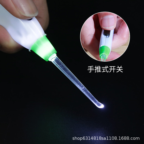 High-quality glowing ear spoon, lighted ear cleaning tool, ear scoop with light, flashlight ear scoop