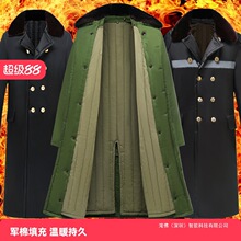 军棉绿大大衣男女新款冬季加厚长款保安冷库防寒棉服老式东北棉袄