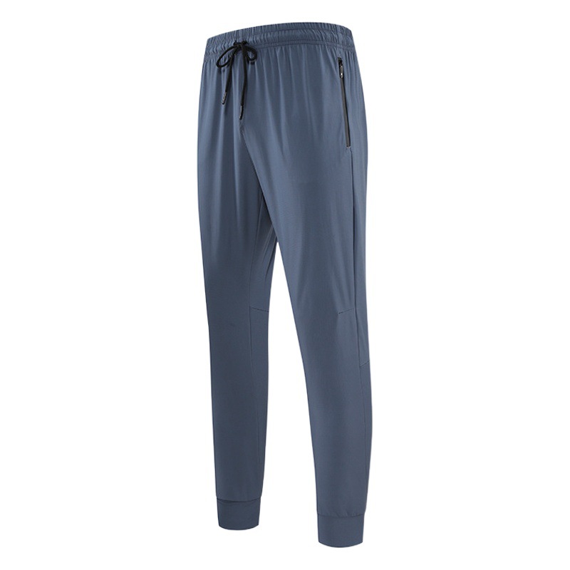 Pantalones deportivos de secado rápido para hombres de primavera y verano sueltos de seda fina de hielo al aire libre correr fitness yoga entrenamiento de ocio pantalones atados al tobillo