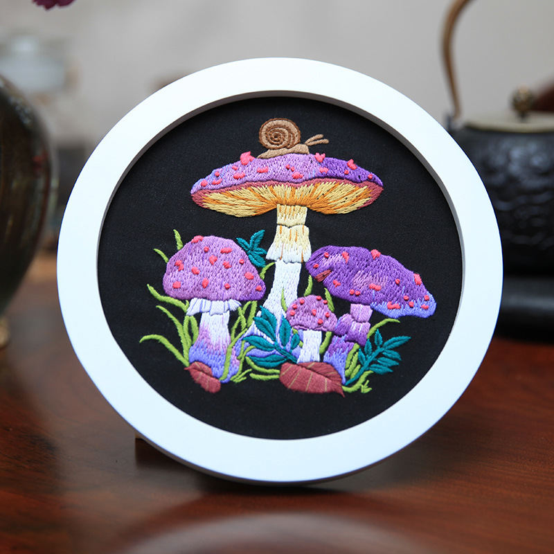 Bordado a mano DIY paquete de material colgante pintura Lu bordado sala de estar decoración hecha a mano producción creativa novicio seta Inglés pintura