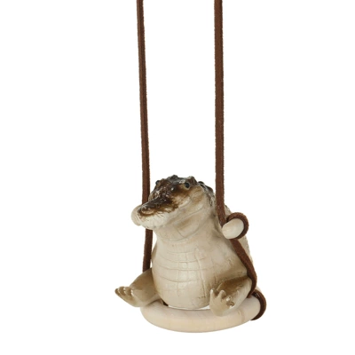 New Cute Creative Car: Car hanging - curry-tire-crocodile