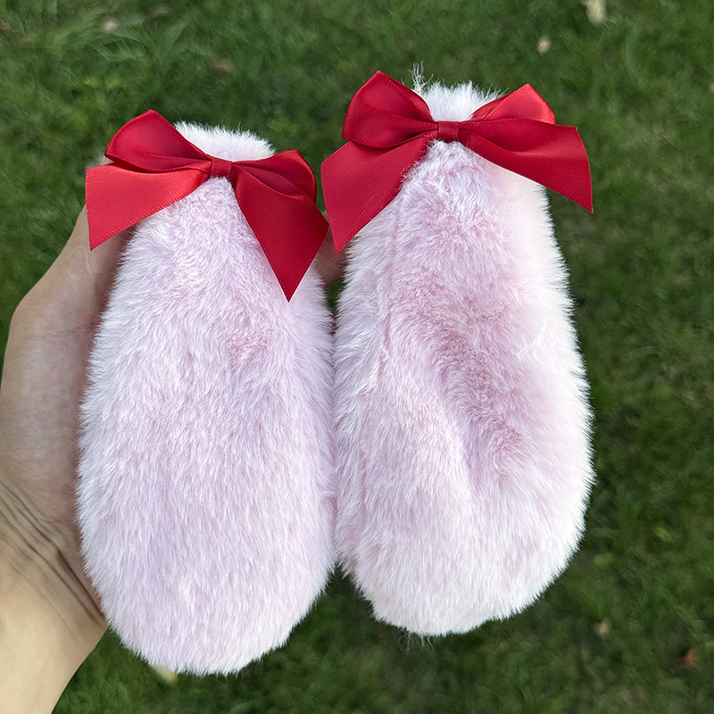 귀 빨간 활 - 라이트 핑크