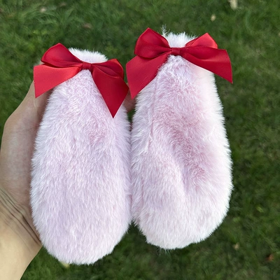 Motosiklet dəbilqələri – Rabbit Ears Internet Popular Cute - ear-red-bow-light-pink