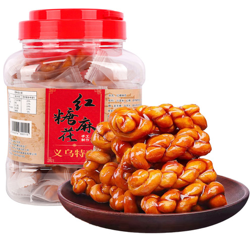 Authentic Yiwu Brown Sugar Twists in a Bucket – Zhejiang Specialty, Purely Handmade, Internet-Famous Mini Twists, Snack Treats for Casual Enjoyment