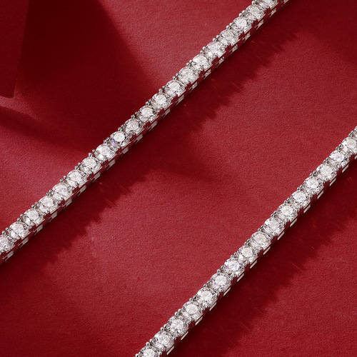 S925 silver necklace moissanite galaxy necklace women's cross-border new tennis chain Guangzhou factory
