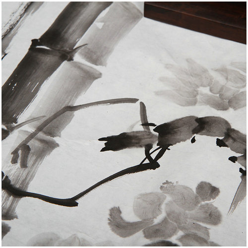 Half-baked and half-baked calligraphy on rice paper and brush practice. Chinese painting student Xuan's works of three feet, four feet and six feet.