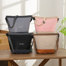 新款斜挎手提午餐包肩带款饭盒包便携旅行户外野餐包保温包便当包