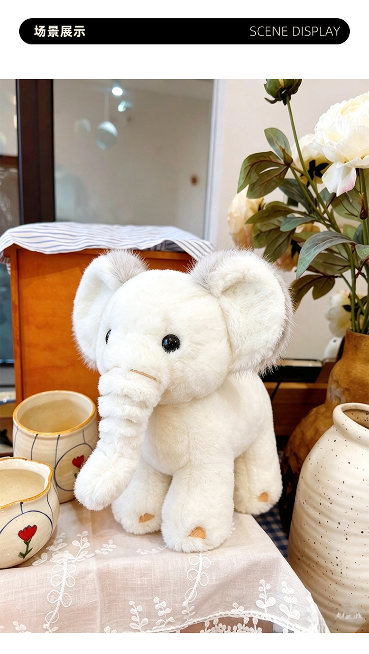 Cute Elephant Plush Pillow Cross-Border Plush Toy Comfort Pillow Sleeping Companion Doll Baby Sleeping Pillow Wholesale