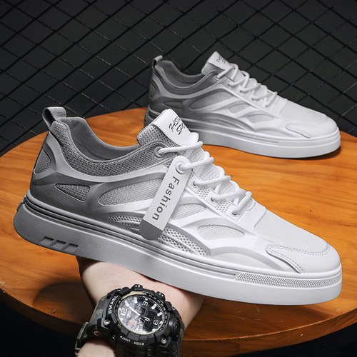  New Men's Shoes Summer Breathable Thin Mesh Autumn Casual White Shoes Mesh Shoes Versatile Sports Trendy Shoes