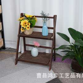 木制客厅落地花架多层阳台绿植收纳架实木室内绿萝多肉放置架