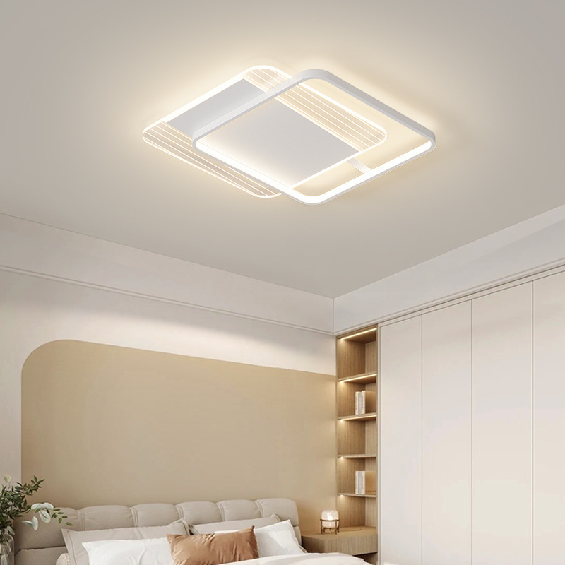 Lámparas de techo de la sala de estar luces artísticas del dormitorio paquete de luces de techo principal creativo de toda la casa, atmósfera simple y simple
