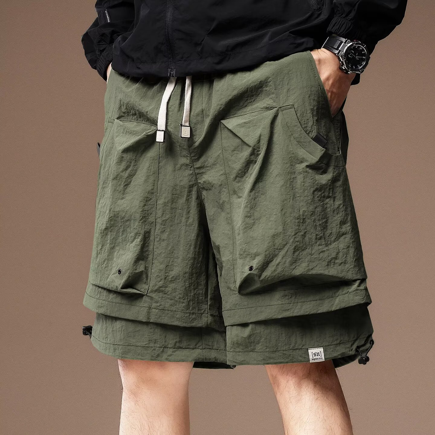 American Style Urban Outdoor Commuter Functional Tooling Shorts Men's Summer Trendy Brand Casual Pants Thin Multi-Pocket Pants
