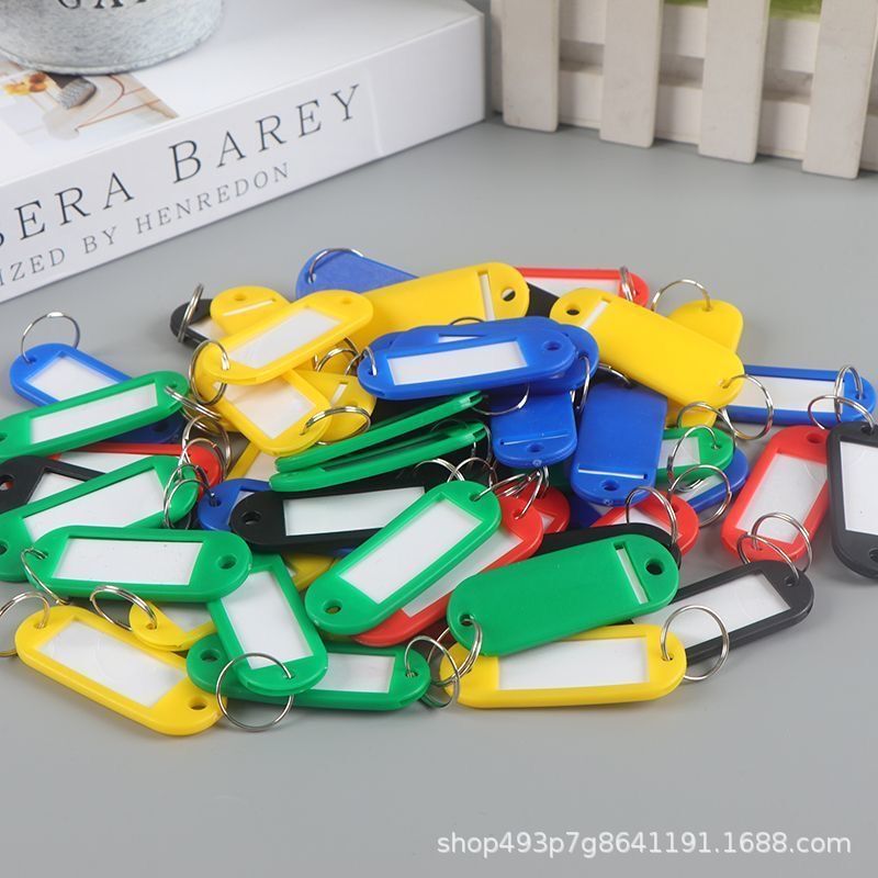 Pp Key Tag Plastic Number Tag Writable Pendant Tag Hotel Label Classification Tag Keychain