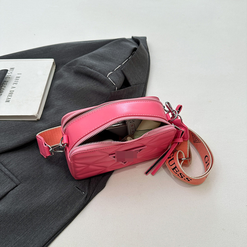 Bolso bandolera transfronterizo tendencia de moda femenina bolso de cámara de todo fósforo sentido de alta gama casual correa de hombro con bordado de rombo pequeño bolso cuadrado