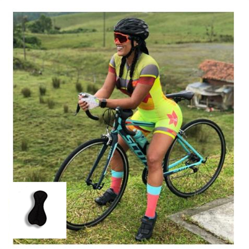 Women's Short-sleeved Shorts Breathable Jumpsuit Outdoor Running and Cycling Sports Training Suit