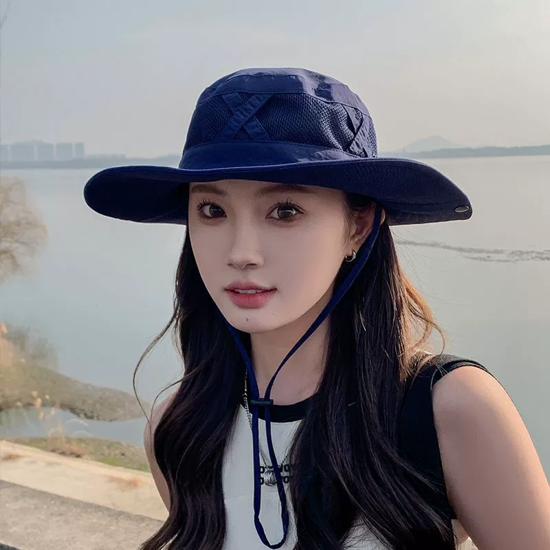 Summer universal protection buckle, cool breathable denim hat solar-powered, sun protection, wholesale