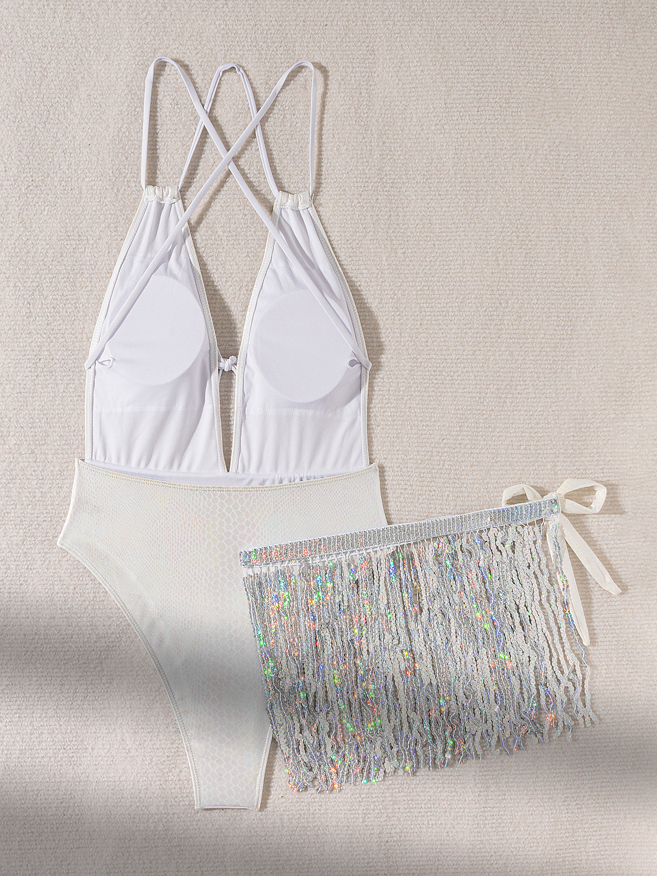 Maillot de bain une pièce haut de gamme GraceChic, style européen et américain, pour femme, sexy et tendance, avec franges._voghion.com