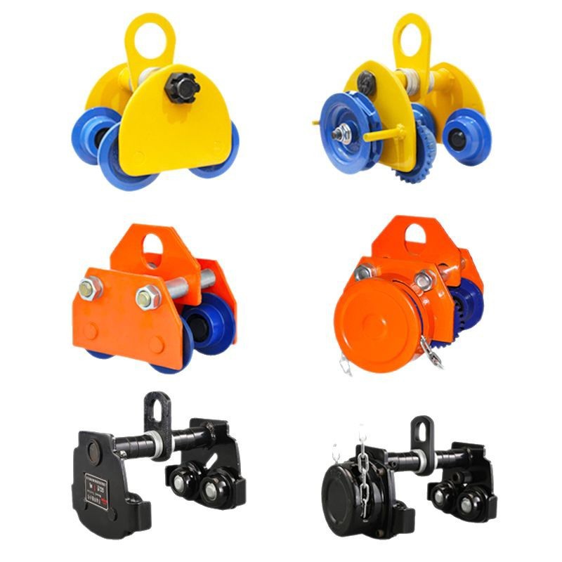 El comercio exterior al por mayor de mano tire de monorraíl carro conducción GCL1 tonelada 3 toneladas 5 toneladas GCT10 toneladas i-haz de acero mano tire coche deportivo