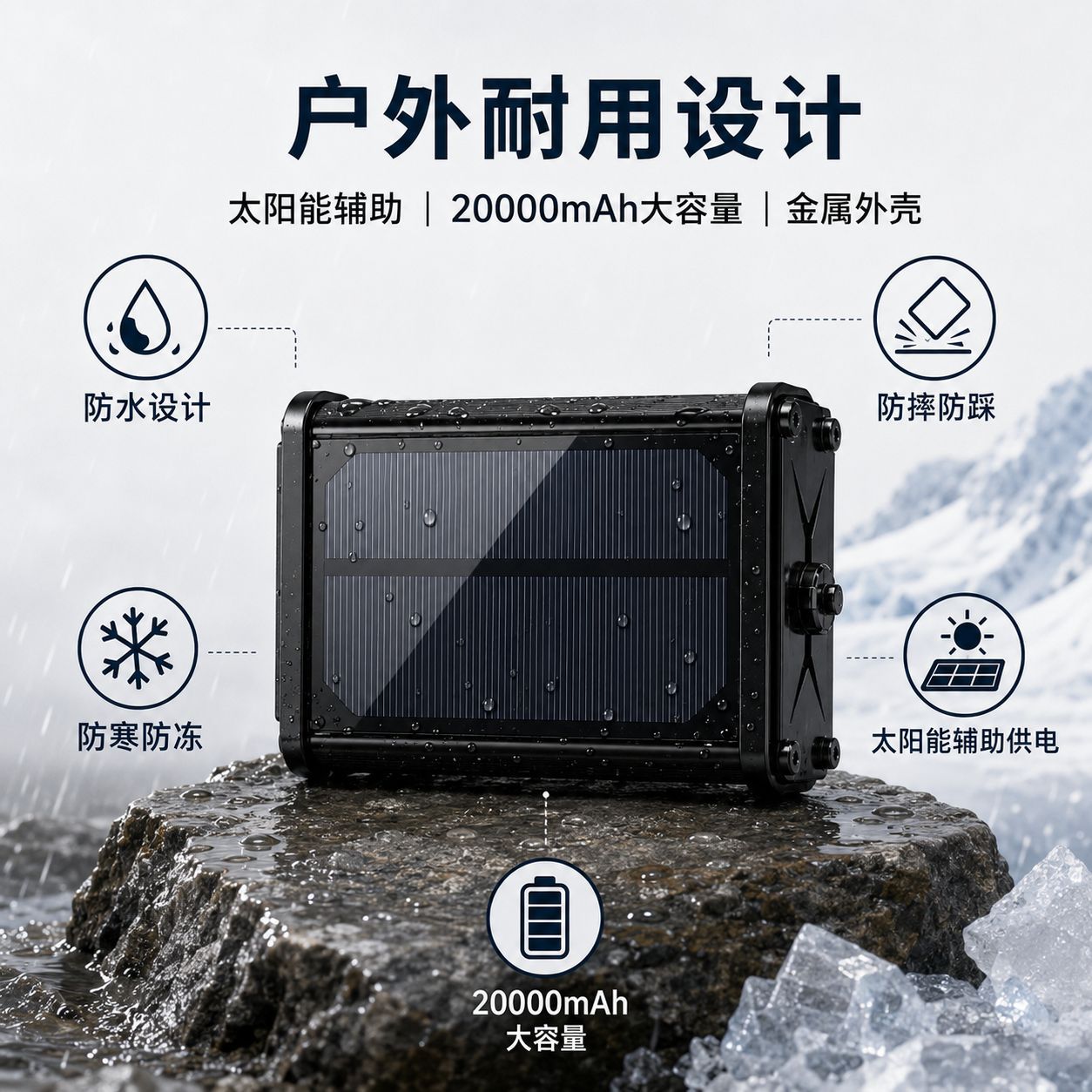 GPS cattle and sheep locator, mountain pasture tracking device, solar-powered Beidou collar, tamper-proof, 20,000 mAh
