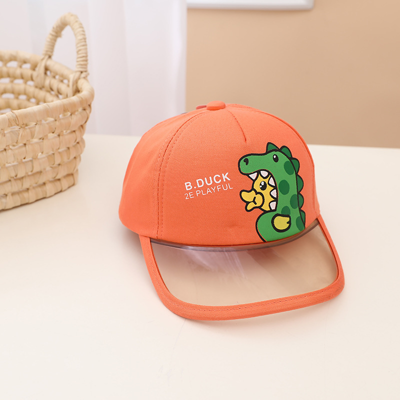 2-5 Year Old Children's Cartoon Dinosaur 2022 Spring New Transparent Brim Baseball Hat display picture 5