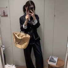 SX003【古偶莉莉丝】法式高级感睡衣女春秋新款韩版气质爱心提花