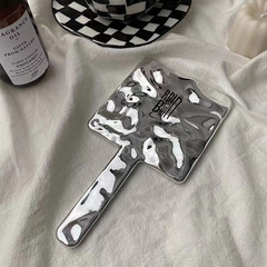 Cosmetic mirror hand-held mirror Internet celebrity same style high-end retro ins style mirror women's portable hand-held mirror