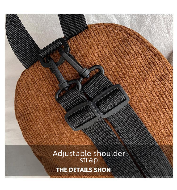 Damen Rucksack Im Vintage Look Aus Kord Für Schule Und Alltag_voghion.com