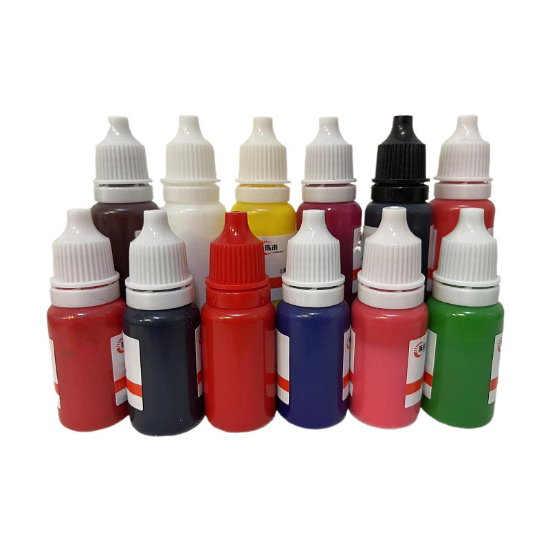 Chen Fu Photosensitive Ink 10ml Small Bottle Colorful Ink Photosensitive Seal Ink Seal Special Consumables Wholesale Ink