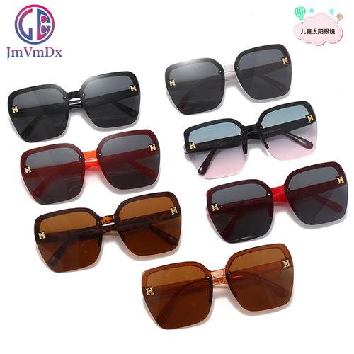 Children's sunglasses trendy girls boys party anti-UV fashion baby glasses square frame cute girls sunglasses