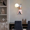 Cartoon lovely girl Wall lamp modern Home Furnishing a living room bedroom Background wall originality Light extravagance decorate Aisle Wall lights