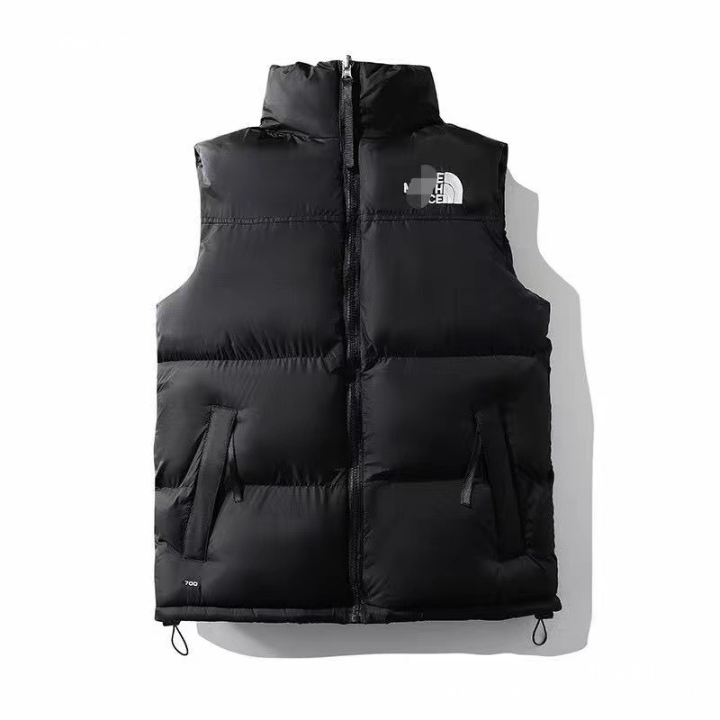 American-style North Face 1996 vest, padded cotton jacket, thickened, plus-size, men's, cross-border, warm outerwear, black American-style North Face 1996 vest, padded cotton jacket, thickened, plus-size, men's, cross-border, warm outerwear, black