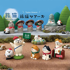 日本の猫の装飾品観光地ギフト ZAKKA ブラインドボックスフィギュア DIY シーン装飾樹脂工芸品小さな装飾品
