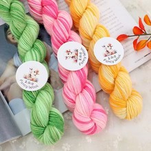 美丽诺花式彩虹羊毛线段染毛线羊驼手工diy编织棒针围巾线毛衣线