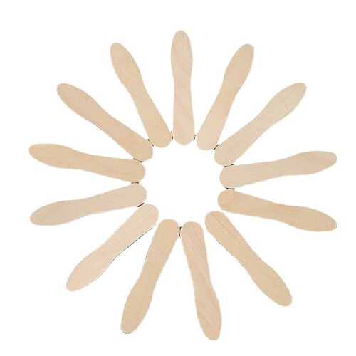 Disposable ice cream tasting wooden spoon ice cream yogurt stick ice cream bar single individually packaged frozen popsicle with small spoon