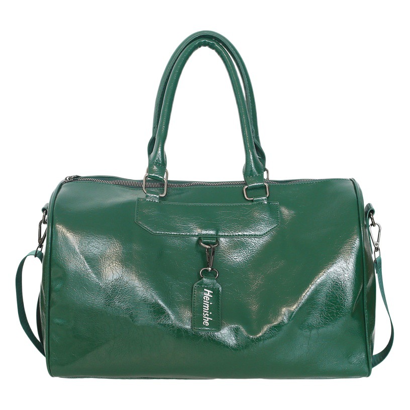 Bolsa de viaje de cuero suave impermeable bolsa de equipaje de gran capacidad bolsa de almacenamiento portátil de los hombres bolsa de deporte ocio bolsa de viaje