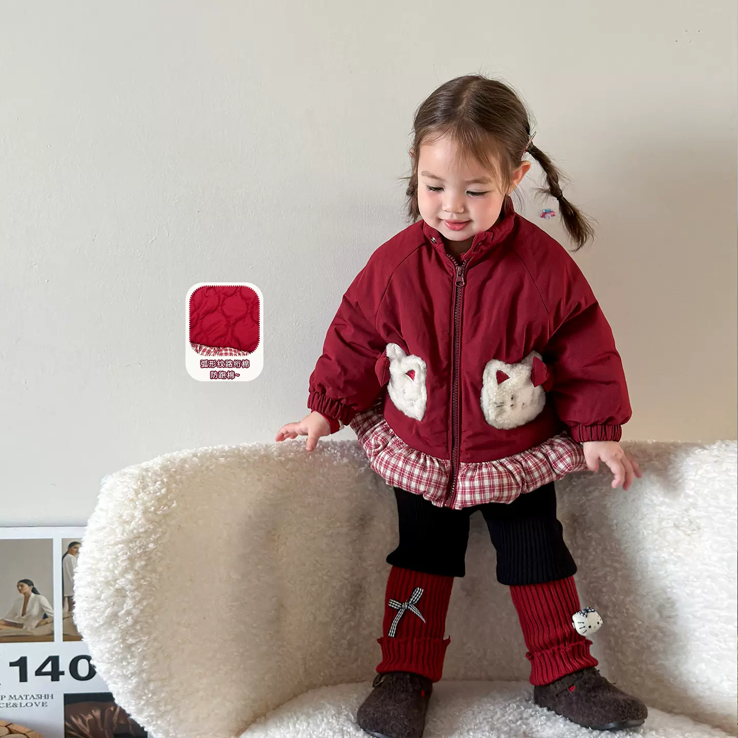 蔗梨童装女童外套2025加厚棉服冬装洋气儿童棉衣超好看女宝宝衣服