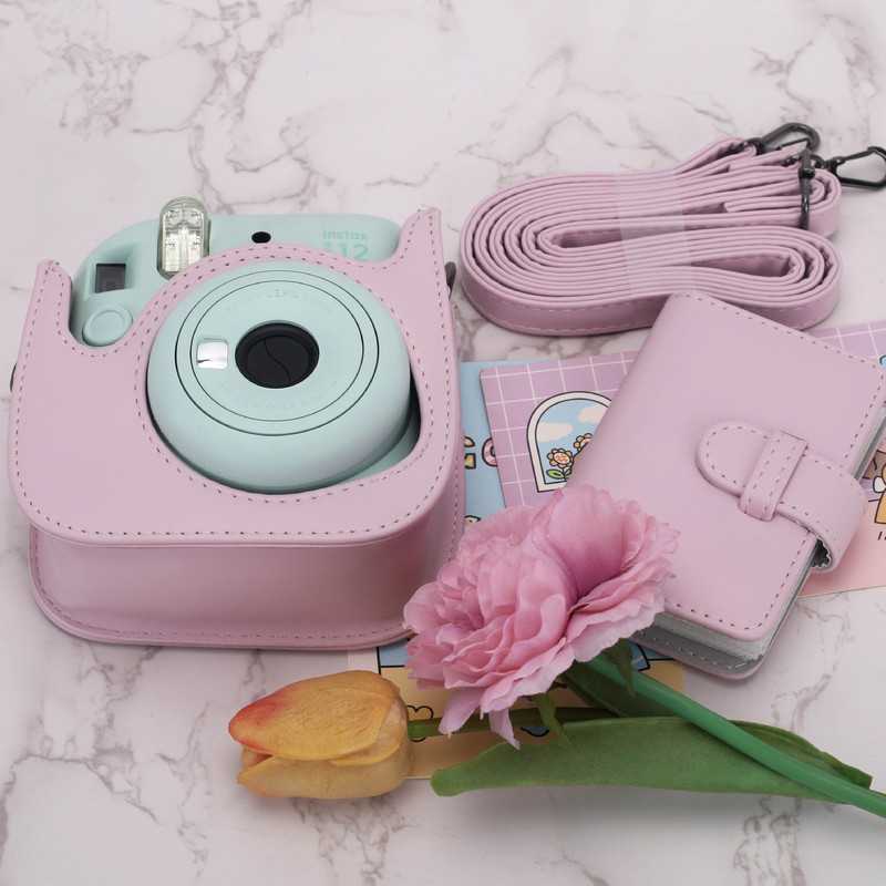 Suitable for Polaroid Instax Mini12/11/9/8 Camera Bag Mini12 Camera Bag Protective Cover Leather Case