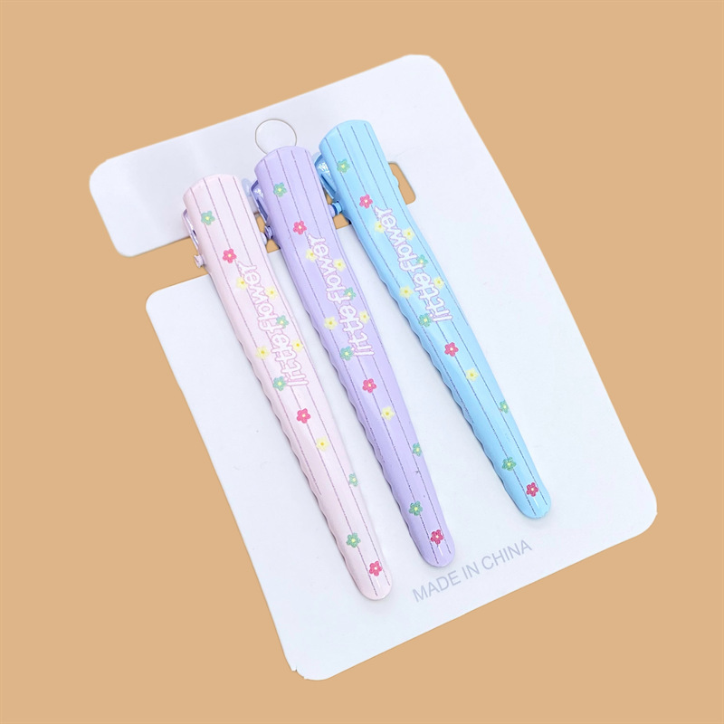 Pinza de Pico de Pato Metálica con Diseño de Puntos de Dopamina, Pinza para Flequillo de Niña, Horquilla para el Cabello Lateral, Pinza de Pico de Pato Versátil