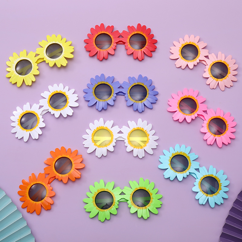 Sunflower Glasses Funny Kidsren Girls Boys Photo Props Sunflower Daisy Sunglasses Birthday Creative Party