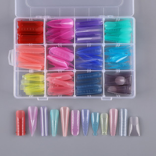 Cross-border new multi-model with auxiliary line Macaron color transparent crystal extension paperless holder extension nail nail film