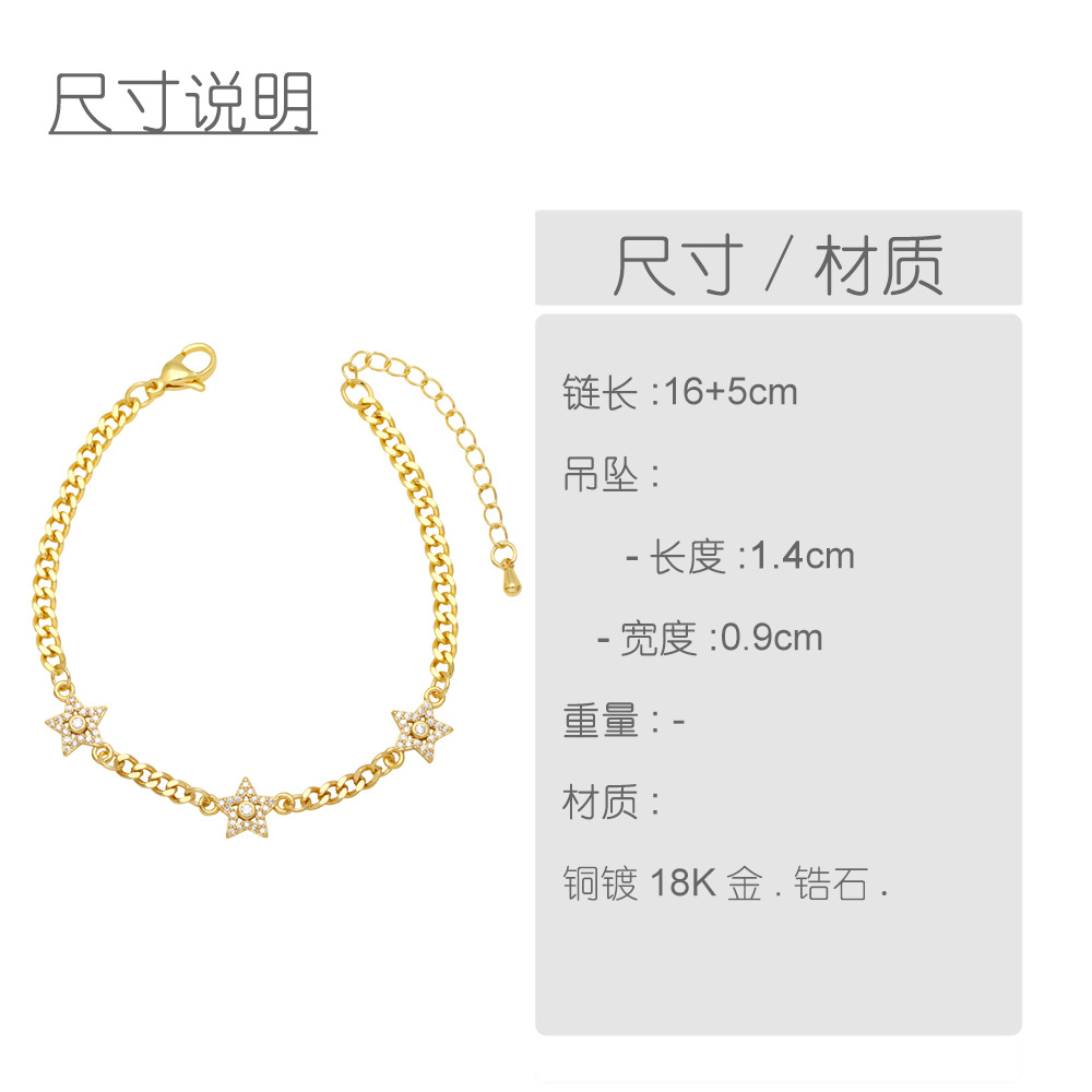 Fashion Copper XINGX Bracelet Daily Splicing Zircon Copper Bracelets