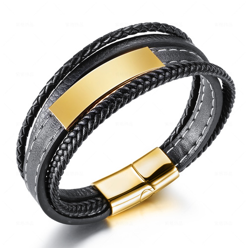 Cross-border E-commerce Original Handmade Rope Braided Stainless Steel Bracelet Men's Titanium Steel Bracelet Accessory
