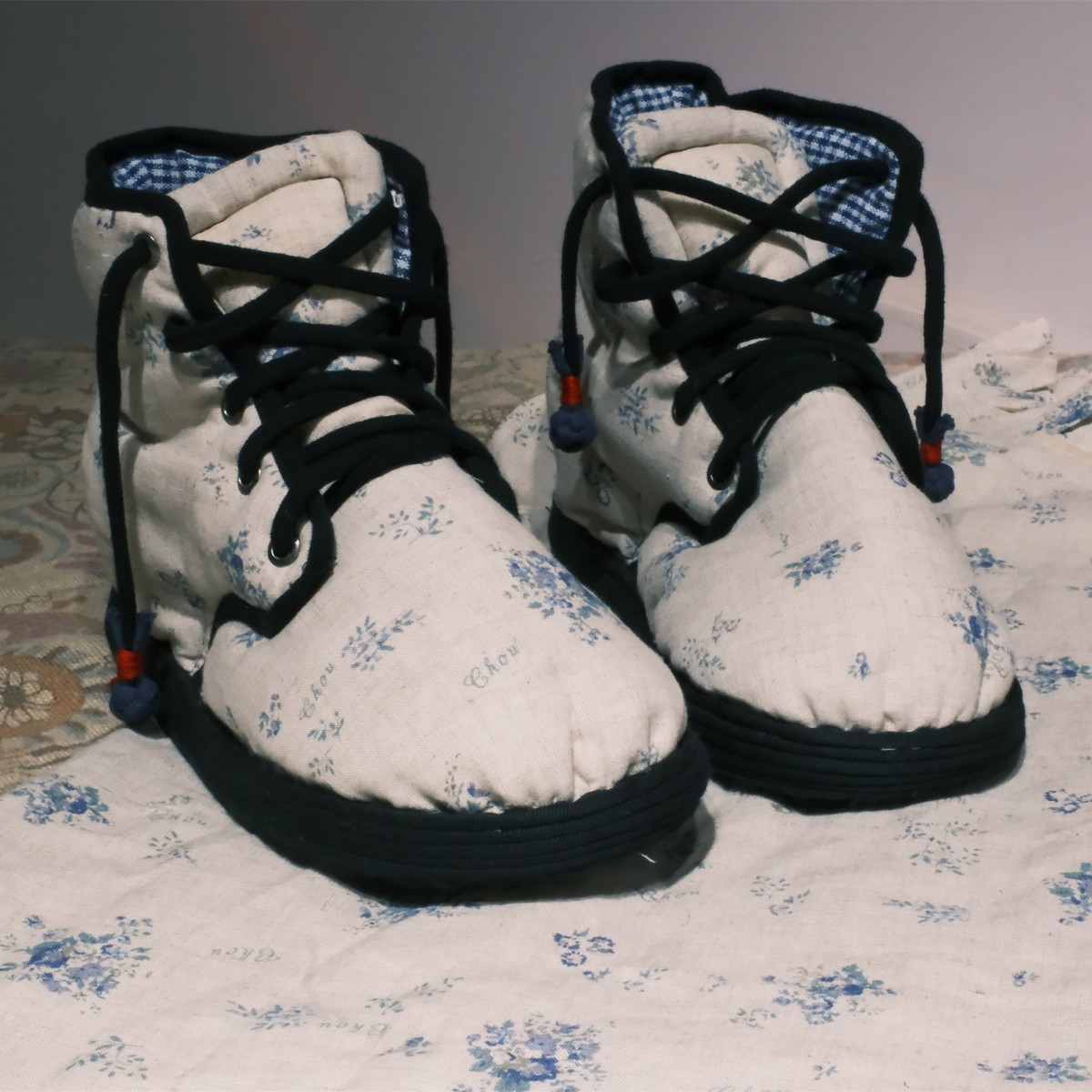 Genuine winter keep warm espadrilles with shoelaces